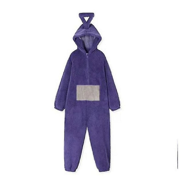 Hjem 4 farver Teletubbies Cosplay til voksne sjove Tinky Winky Anime Dipsy Laa-Laa Po bløde lange ærmer stykke pyjamas kostume -a purple S