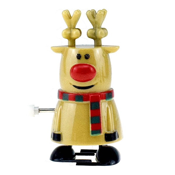 Xbi- Söt slingrande urverk bobblehead walking leksak julklappar Kaffefärgad älg
