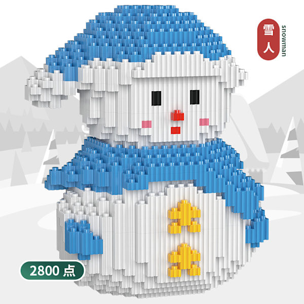 Mub- Jul barn jul byggsten legetøj gaver Christmas snowman