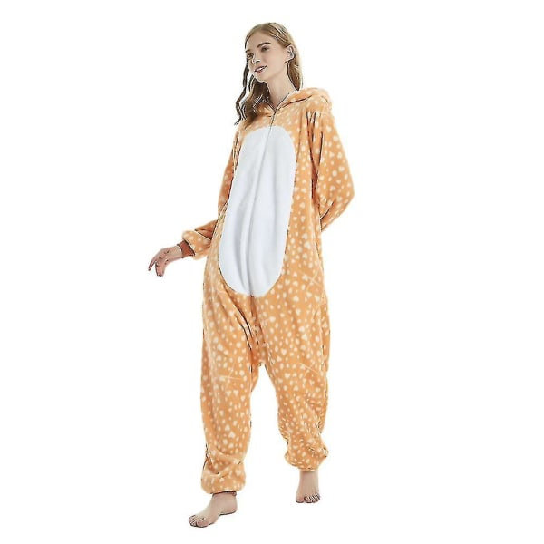 Joulupukki Peura Onesie Eläin Pyjama Hirvikostyymi Halloweenille 130CM