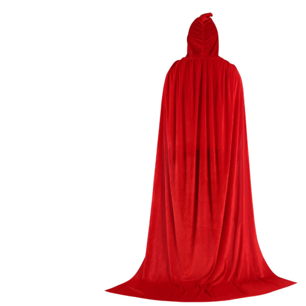 Mub- Factory OEM Customized Cosplay Hooded Cloak Long Velvet Cape Vampire Halloween Costume 2 110cm