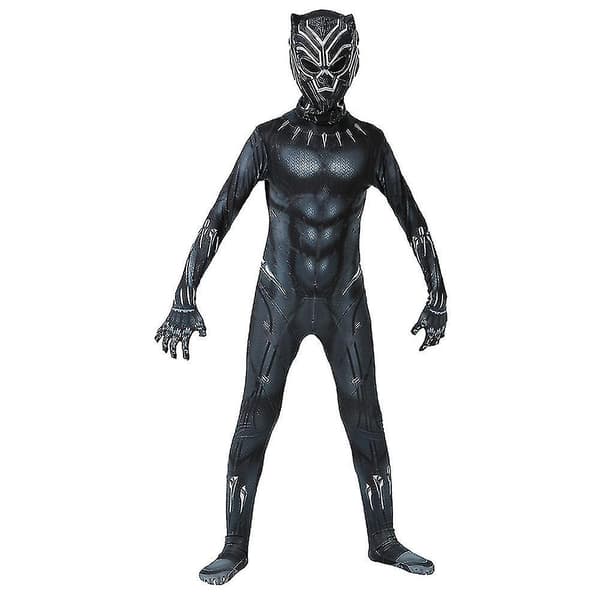 Barn Gutter Black Panther Cosplay Kostyme zy 140
