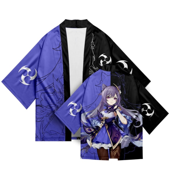 Mub- 26 Styles Genshin Impact Xiao Zhong Li Qiqi Cosplay 3D Printing Haori Anime Kimono Cloak Anime Cartoon Clothing 4 S