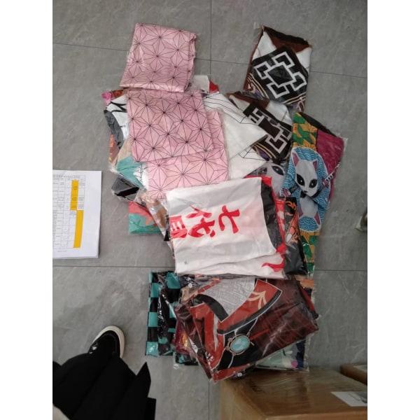 Mub- 20 Styles Demon Slayer: Kimetsu no Yaiba Cosplay 3D Printing Haori Anime Kimono Kappe Anime Tegneserie Tøj 24 M
