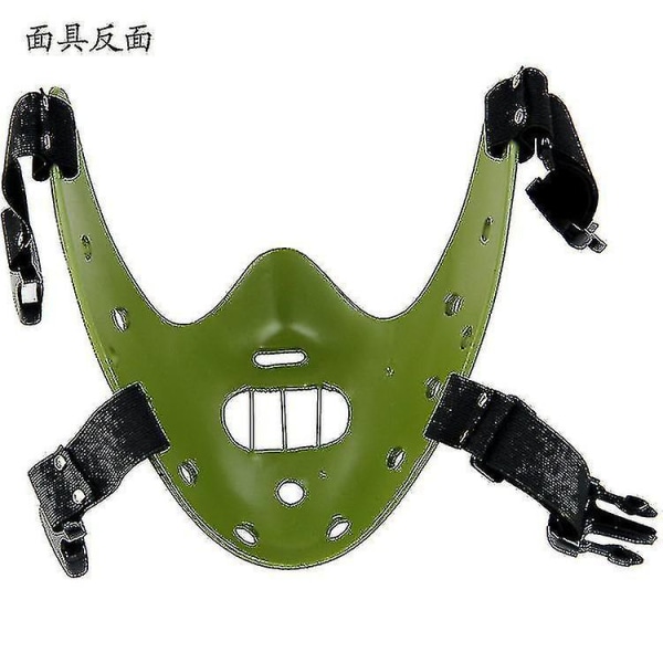 Hannibal Mask Horror Hannibal Scary Resin Lecter The Silence Of The Lambs Masquerade Cosplay Party -a Green