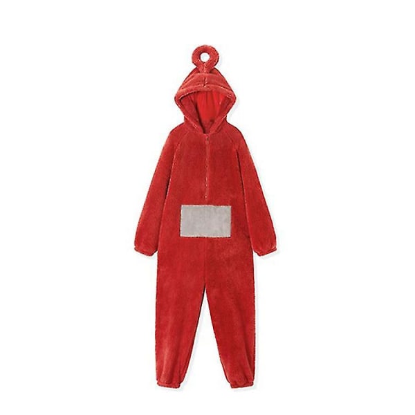 Teletubbies Onesie Pyjamas Voksen fortykket koral fleece K Red M