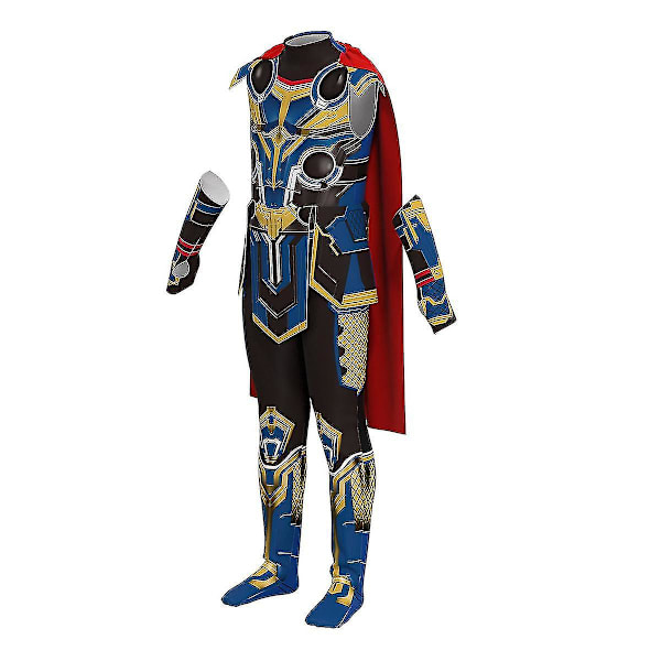 Thor Love And Thunder Kids Adult Costume Halloween Cosplay Jumpsuit Cloak Outfit -a Thor Men Kids M 130