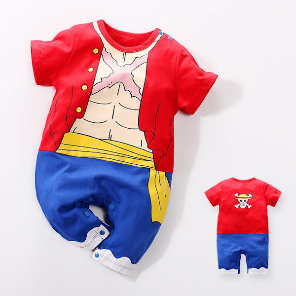 Mub- Custom kids cosplay clothing 0-1 year old baby one-piece Japanese anime cosplay baby clothes personality romper costume 018 80 size