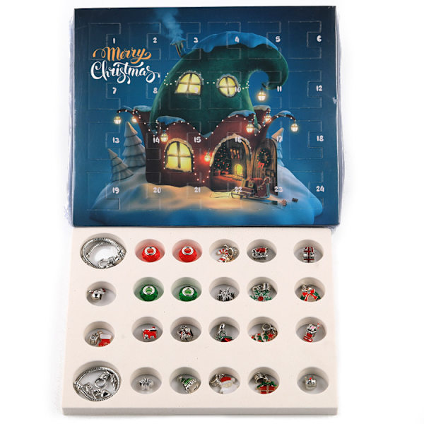 Ny juleoverraskelse Blind Box Armbånd Julekalender 24 Kalender Nedtælling Gaveæske .C 1
