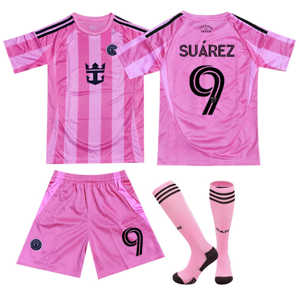 Xbi- 2526 Ny Miami Hjem Rosa Fodboldtrøje Trøje 9 SUAREZ #M