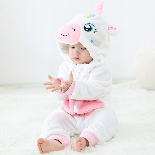 Mub- MICHLEY Lag din egen design barn flanell romper gutter hetteklær en-delt dyr babykostyme ASF7 100CM