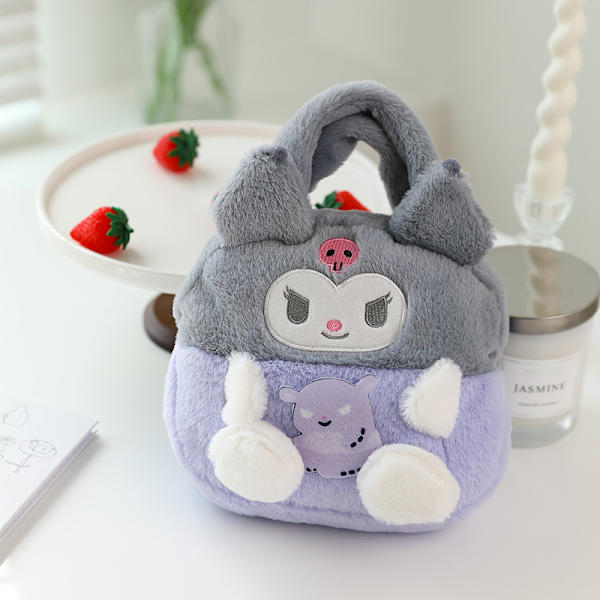 Mub- Söt tecknad filmväska Sanrio väska kulomi flickors crossbody-väska plyschleksak Melody-docka Crossbody bag - cinnamon dog