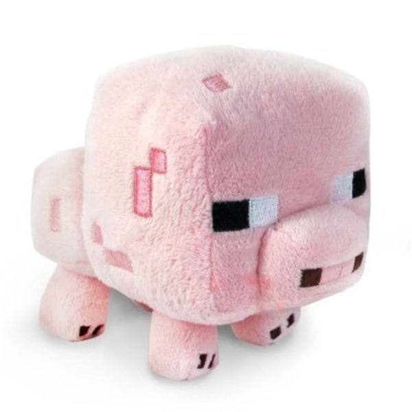 Xbi- Ny minecraft plyschleksak docka creeper rosa gris häst ender drake plysch leksak 16cm small pink pig