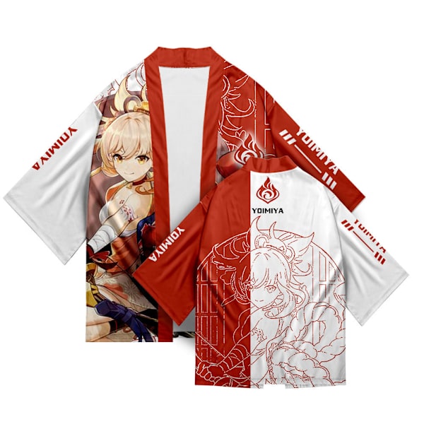 Mub- 26 Styles Genshin Impact Xiao Zhong Li Qiqi Cosplay 3D Printing Haori Anime Kimono Cloak Anime Cartoon Clothing 6 XL