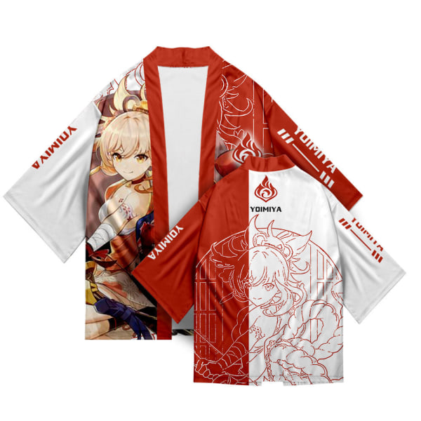 Mub- 26 Styles Genshin Impact Xiao Zhong Li Qiqi Cosplay 3D Printing Haori Anime Kimono Kappe Anime Tegneserie Tøj 6 L