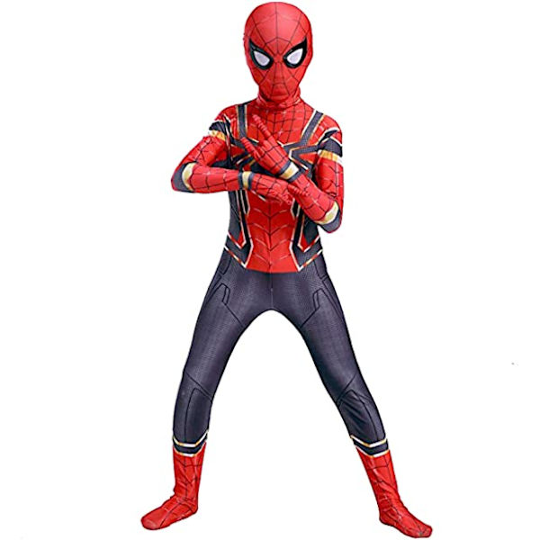 Mub- Multiple 6Y 11Y PS Spill Black Gold Barn Superhero Kostymer Spiderman Langt Fra Hjem Halloween Klær Spider Man Kostyme gz986 190