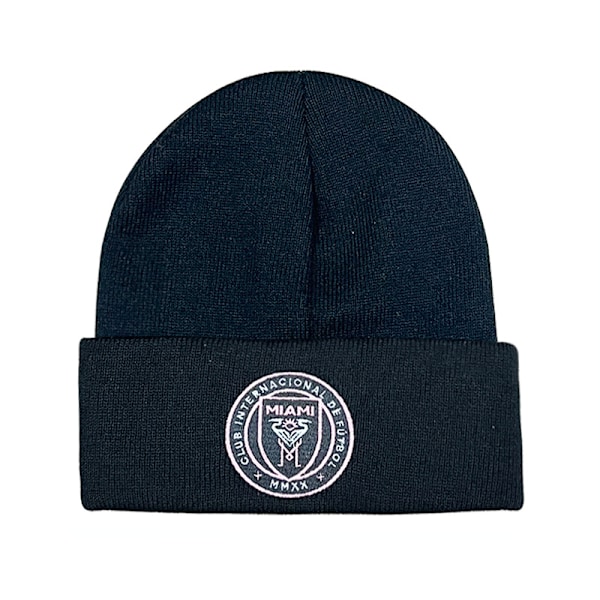 Xbi- Fotball Fan Club Logo Strikket Vinterlue Stretch Ullhatt Miami - Svart