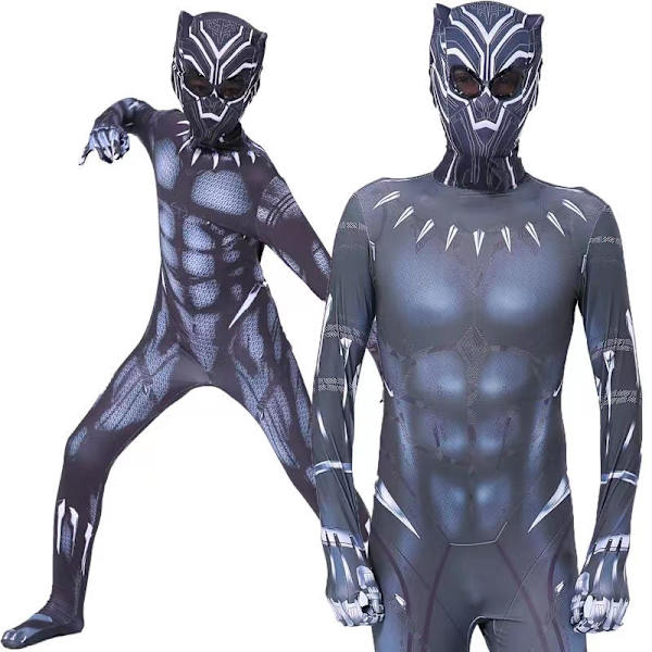 Mub- Halloween-asu Punainen Hämähäkkimies S-pider Man Cosplay-vaatteet Puku Fancy Jumpsuit Aikuisille Ja Lapsille Black kid-110#