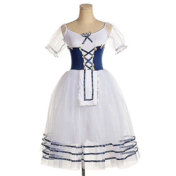 Professional Girls Ballet Tutu Dress Giselle Adulto Women Mesh Skirt Short Puff Sleeves Kids Dance Gymnastics Leotard Costumes High Quality -a XXS