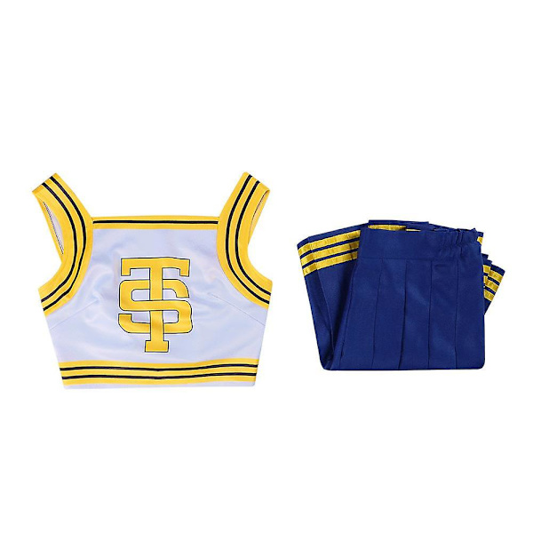Naisten sininen cheerleader-asu, Halloweenin söpö cheerleader-asu -a 2XL