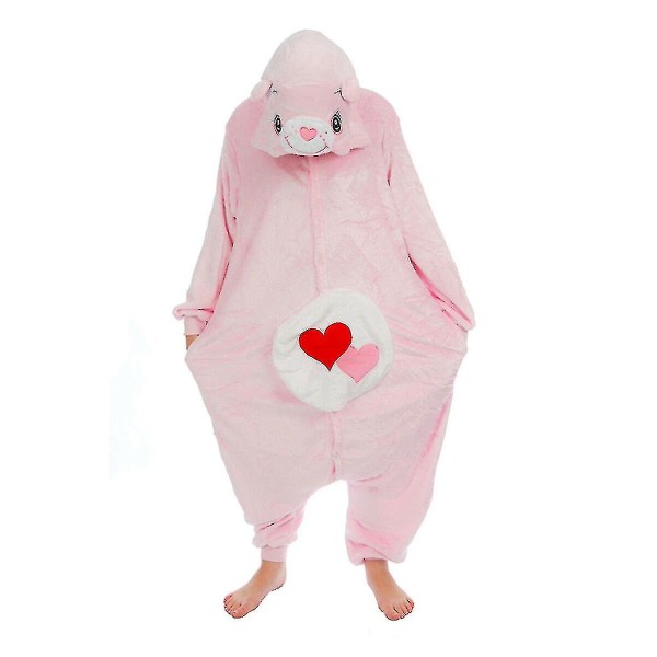 Halloween Unisex Onesie Kigurumi Fancy Dress Kostyme Genser Pyjamas Soveklær-9-1 Love Bear M for 160-170cm