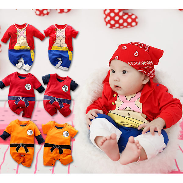 Mub- Custom kids cosplay clothing 0-1 year old baby one-piece Japanese anime cosplay baby clothes personality romper costume 004 66 size