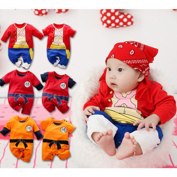 Mub- Custom kids cosplay clothing 0-1 year old baby one-piece Japanese anime cosplay baby clothes personality romper costume 024 66 size