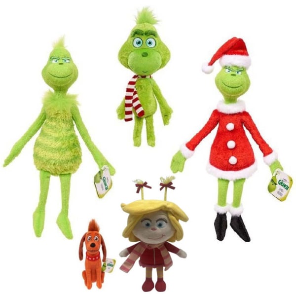 Mub- Jul Grinch Plysch Leksak Grönt Hår Grinch Barn Tecknad Docka Docka Christmas Grch