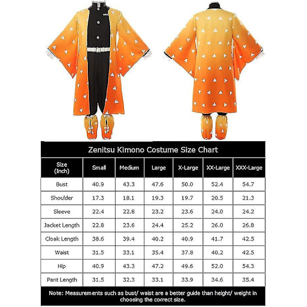 Lasten anime Demon Slayer Cosplay -asusetti Vuxen Tanjirou Nezuko -asu Y .q Agatsuma Zenitsu 170cm