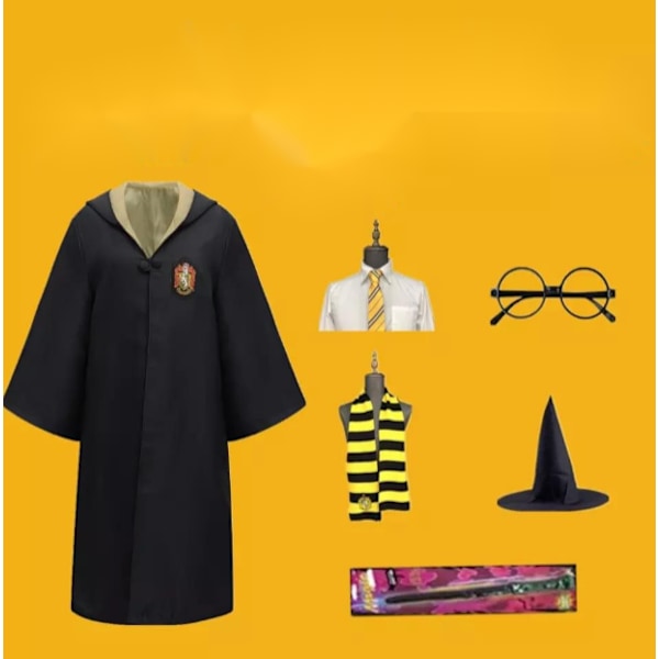 Mub- New arrival Harry Cosplay Costume Potter Robe For Halloween Party Costumes Hufflepuff 7sets M