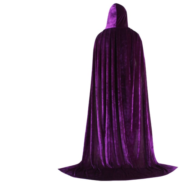 Mub- Factory OEM Customized Cosplay Hooded Cloak Long Velvet Cape Vampire Halloween Costume 3 90cm