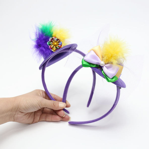 Mub- Dame Mardi Gras Fjær Fascinators Hodebånd Hodeplagg Kostyme Outfit Fest Karneval Hodebånd Utendørs Dekorasjoner SP-16 A