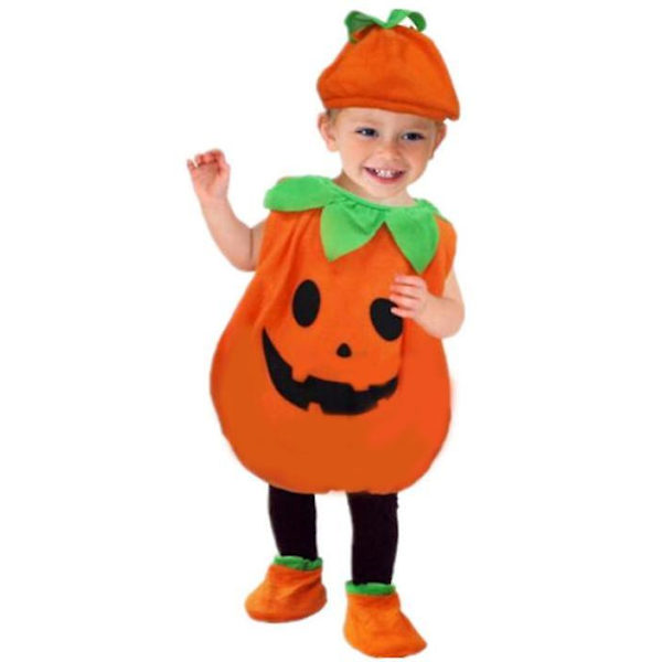 Halloween-kurpitsapuku, juhla-asu, vaatteet vauvalle, taaperolle ja lapselle -a 130cm