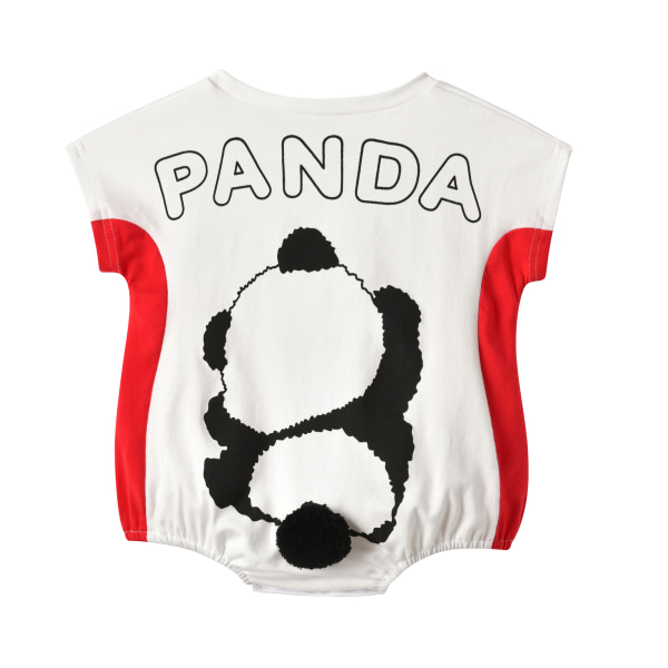 Mub- Summer Newborn Infant Toddler Boys Girls Clothing Cartoon Animal Cotton Short Sleeve Baby Bodysuit panda 66cm