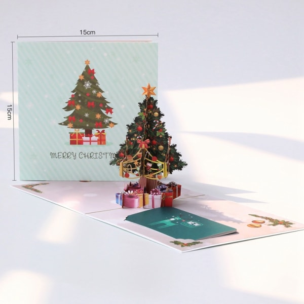 Mub- julhälsningkort 3d tredimensionellt julgrankort kreativt julstudentgåva julaktivitet gåvor 4