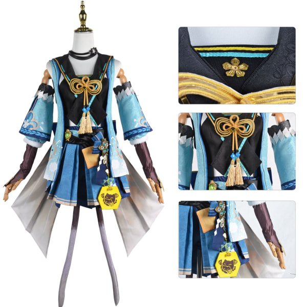 Mub- Genshin Impact Kirara Cosplay Costume Cute Girl Outfit Uniform Halloween Party Costumes for Women AS Picture L