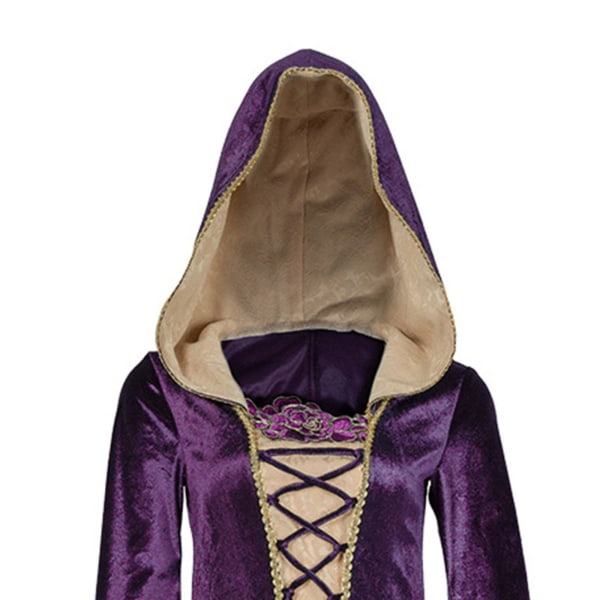 S-3xl Naisten keskiaikainen renessanssiasu Cosplay Over Dress -a Purple 2XL