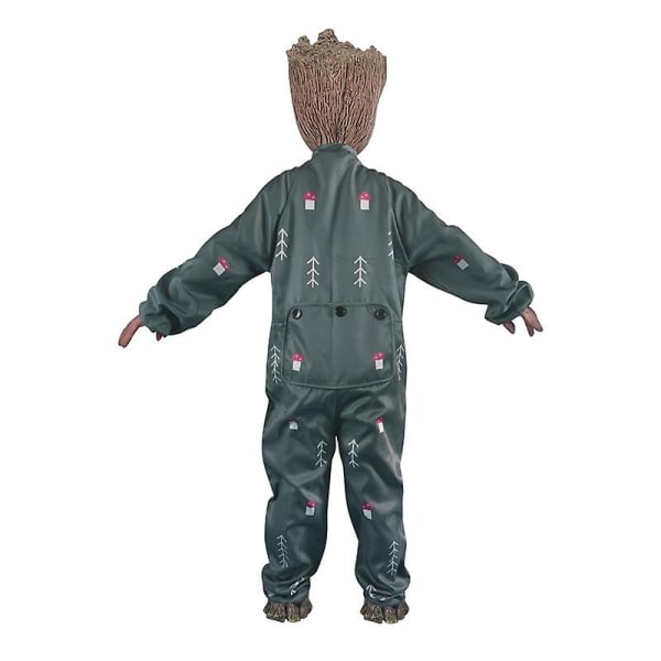 Kid Groot Costume Marvel Superhero Guardians Of The Galaxy I Am Groot Cosplay Costume Jumpsuit Halloween Costumes For Children -a 120