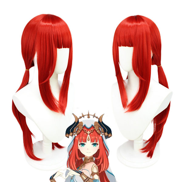 Mub- BAIGE Game Genshin Impact Nilou Cosplay Kostyme Nilou Genshin Impact Cosplay Kostyme wig one size