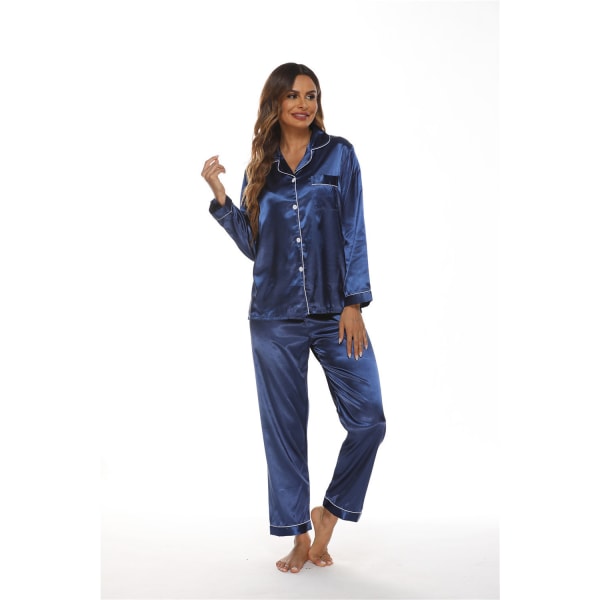 Mub- Loungewear pyjamas todelt sett for kvinner Lake blue XL