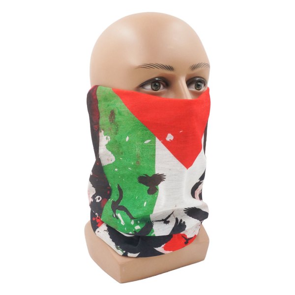 Mub- Heltäckande huvuddukar, halsdukar och ansiktsmasker med flera funktioner Palestine 2