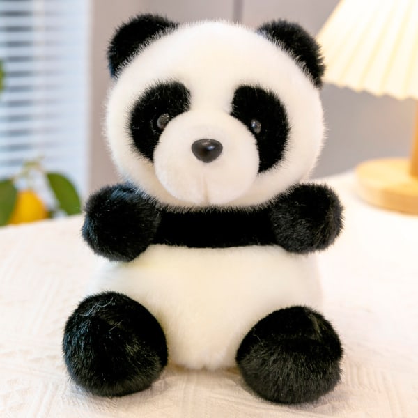 Mub- Greenmart Simulation Panda Husky Plush Toys Cute Forest Animals Soft Cute Penguin Pig Children Dolls Brown 20cm