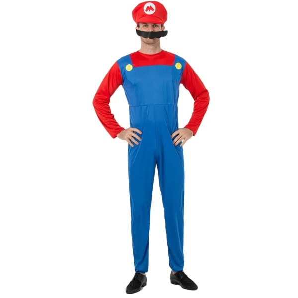 Cosplay Super Mario-kostymer för vuxna och barn red H green L