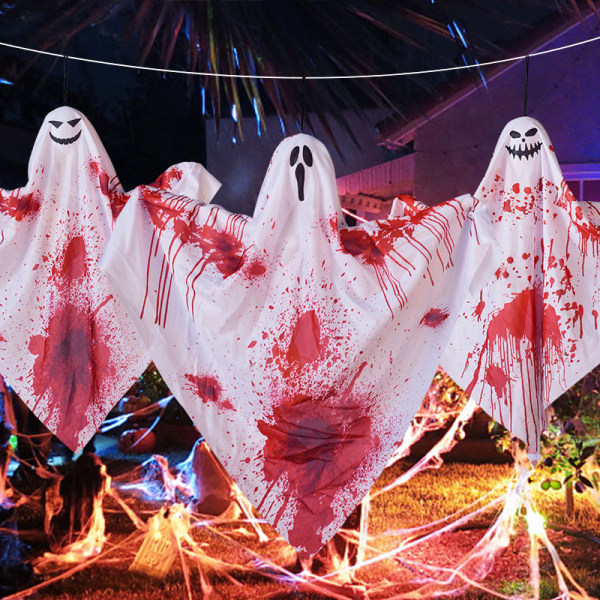 Mub- Halloween Dekorationer Udendørs Halloween Horror Glødende Blod Spøgelse Hængende Spøgelse Scene Dekoration Rekvisitter 1