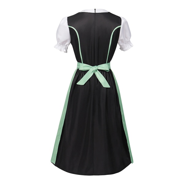 Mub- Green Oktoberfest Costume Party Dress Cosplay Maid Dress O-neck Beer Dress Costume for The Holiday Party Dance how 1 S