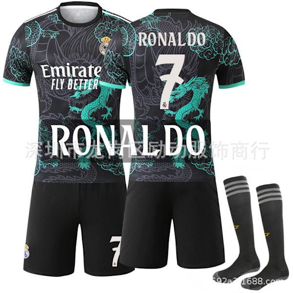 Xbi- 2526 Svart & Grön Real Madrid Special Edition Dragon Mönster football 7 RONALDO #28