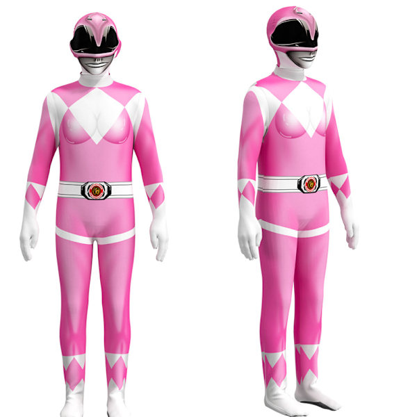 Mub- Multiple Color TV & Movie Superhero Sets Halloween Party Props Performance Wear Power Ranger Costume Fuchsia 140