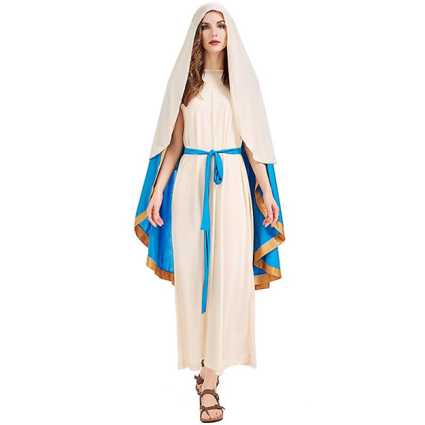 The Virgin Mary Adult Cosplay Halloween Costume The Virgin Mary -a L