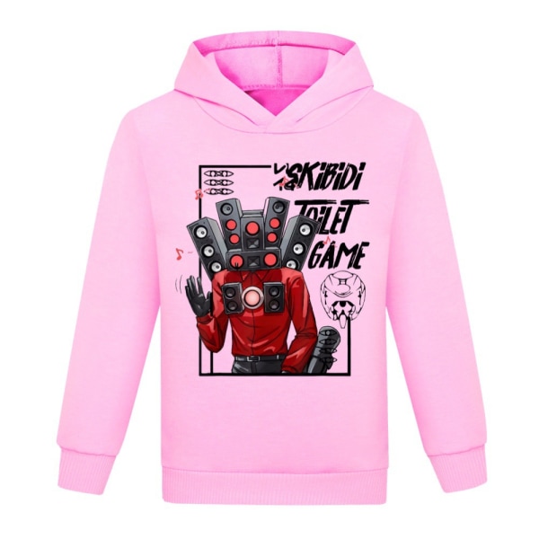 Mub- Skibidi Toylett man pojkar och flickor hoodie casual tröja pink 110cm