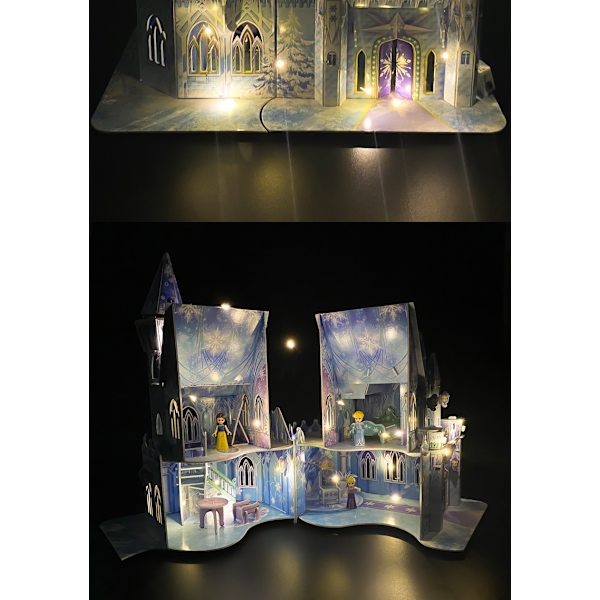 Mub- 3D-isslott Barnflickor Pusselleksaker Flickor Pussel Öppnings- och stängningshytt Julklapp Puzzle + Lamp + Princess Doll*3